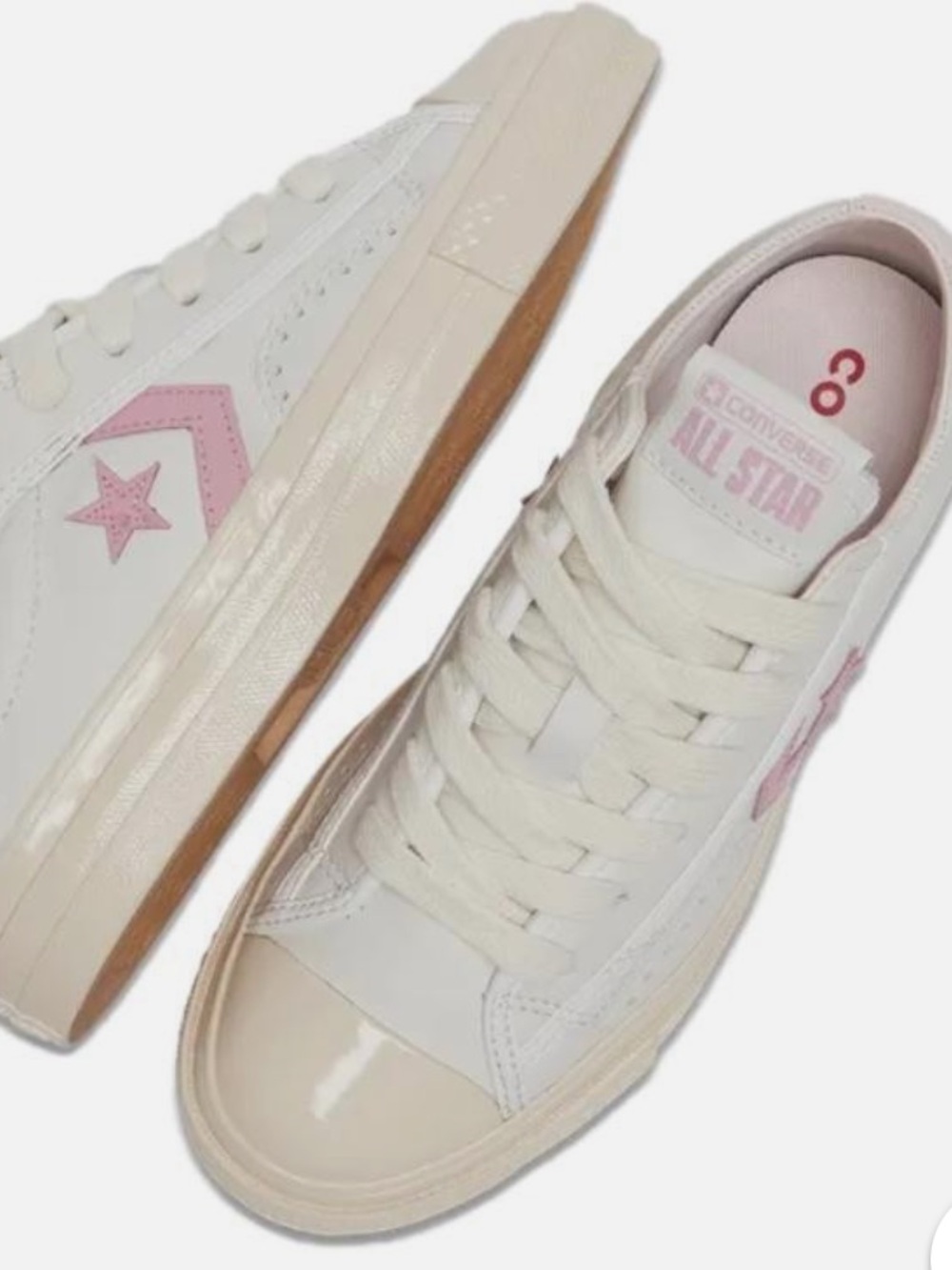 Converse Star 76 Low Vintage in White and Soft Pink